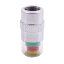 2 Pcs Motorcycle Car Air Tyre Tire Valve Pressure Warning Caps 2.4 Bar New