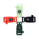 4pcs Release Buckle Whistle Compass Scraper Parachute Bracelet Outdoor Kit