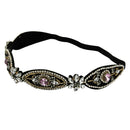 Flower Elastic Stretch Headwrap Bridal Wedding Crystal Rhinestone Headband