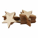 25 Pcs Natural Unfinished Blank Wood Wooden Stars Star DIY Decor Crafts-, 2019