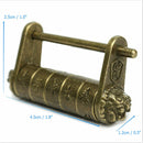 Chinese Old Style Carved Word Password Padlock Locks