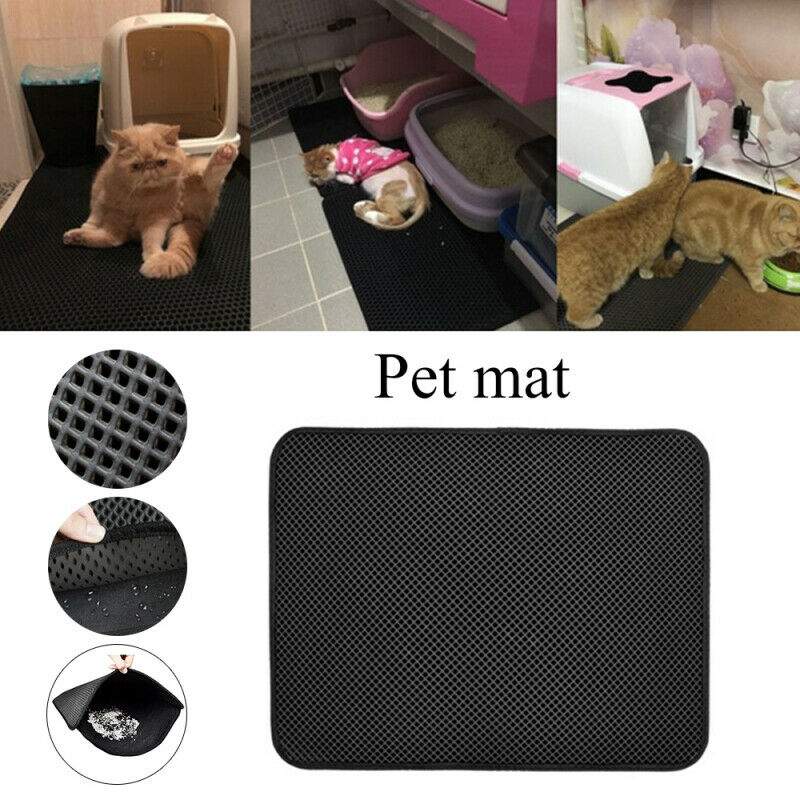 High Elastic EVA Cat Litter Mat Waterproof Double Layer Foldable Pet Cat Trapper