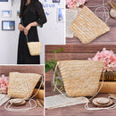 rattan grass small ladies can be fitted with mobile purse cute grass women bag Z