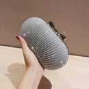 Wedding Bridal Beaded Women Evening Bag Chain Shoulder Handbags Elegant Rhi