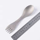 Outdoor Camping 2 in 1 Mini Clean Portable Titanium Fork Spoon Spork Kitchenware