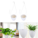2pcs Frosted Hanging Self Watering Flower Pot Plant Planter Garden Decor