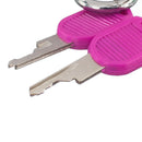 2 Pack Padlock With Two Keys Travel Luggage Security Lock Rose Red+Green