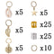 80Pcs Decorations Pendants Dreadlocks Beads Metal Cuffs Hair Rings Clips â„–[