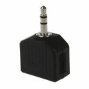 Nickel Plating Plug 3.5mm Male Stereo For Double 3.5mm Female Stereo Jack Y A7W1