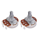 2PCS Copper A250K Potentiometers Electric Guitar Audio Volume Tone Pots