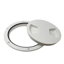 Durable Boat 5 inch Access Port Hatch Cover Twist Out Deck Plate, ABS Plastic