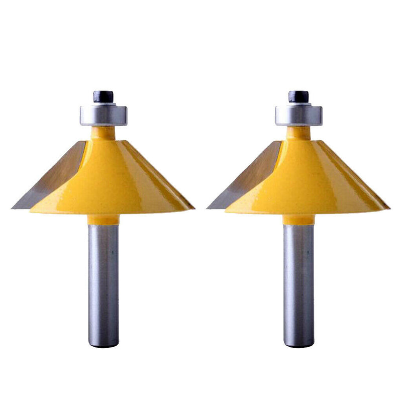 2pcs 45 Carbide Cutting Tool, 8mm Shank Finger Joint Glue Router Bit Woodwork