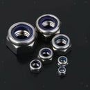 10Pcs M3 Stainless Steel Collar Insert Self-lock Nuts Bolts Screws