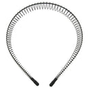 Lady Hairdressing Black Flexible Spiral Metal Hair Band Hoop P8B4