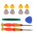 8 Pieces Bundle Joystick Analog Stick Cap Covers (4 Gray Left + 4 Yellow Right )