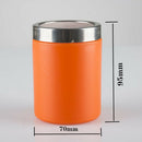 Stainless Steel Chocolate Cocoa Flour Shaker Icing Sugar Powder Orange
