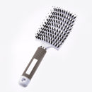 Hair Scalp Massage Comb Anti-Static Straight Curly Hair Styling Brush(White A