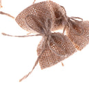 10x Jute Burlap Hessian Flower bow Handmade wedding party decor DIY craft sup 3C