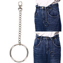 20cm Long Metal Wallet Chain Belt Rock Hipster Pant Jean Keychains Big RingPu JR