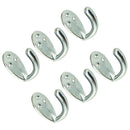 6Pcs Cloth Coat Towel Hangers Door Wall Kitchen Bedroom Bathroom Hooks