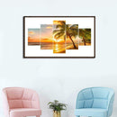 5pcs 5D DIY Full Drill Diamond Painting Coconut Tree Cross Stitch Embroider