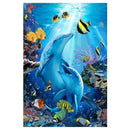 DIY 5D Diamond Painting Dolphins Embroidery Cross Stitch Ornament Crafts