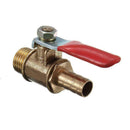 8mm Brass Ball Valve Male Threaded Shut Off Drain Gas Red Fluid Y9F4 A+ X0M5
