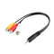 2.5mm Male to 3 RCA Female Composite Audio Video AV Adapter Connector Cable
