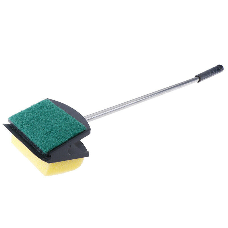 Fish Tank Algae Yellow Green Double Side Sponge Aquarium Cleaning Brush Tool OZ