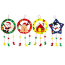 Child Handmade Xmas Garlands Cloth Wreath Art Kindergarten US Rural Style Random