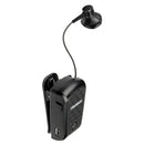Stereo Wireless Clip-on Earbuds Earphone Bluetooth Headset Retractable Black