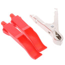 1Pair 30a insulated crocodile clips 90mm low voltage test alligator clamps OZ