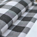 DIY Black and White Plaid Table Runner Simple Cotton Linen Stripes Table RunM2G8