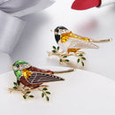 2pcs Women Alloy Cute Collar Pin Badge Corsage Bird Animals Brooch Jewellery