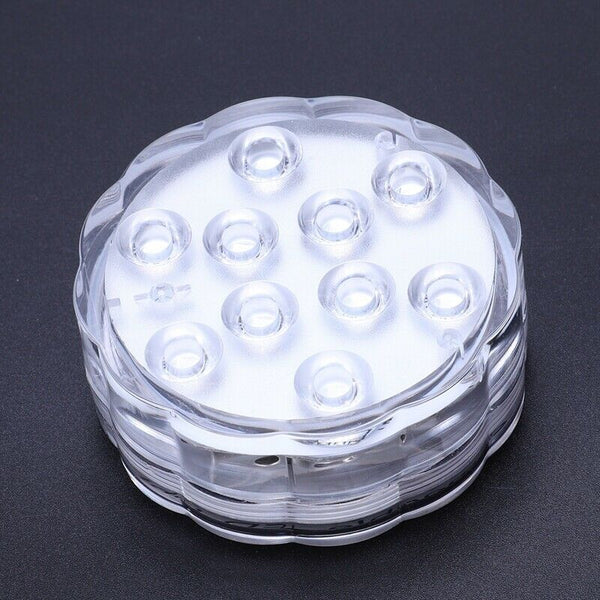 10 LED Lights RGB Submersible Waterproof Wedding Party Light Vase Base Flor L1N8