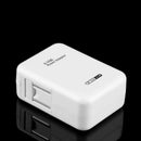 1X(White Plastic 2.1A 4 Ports Usb Portable Home Travel Wall Charger Ac Powe