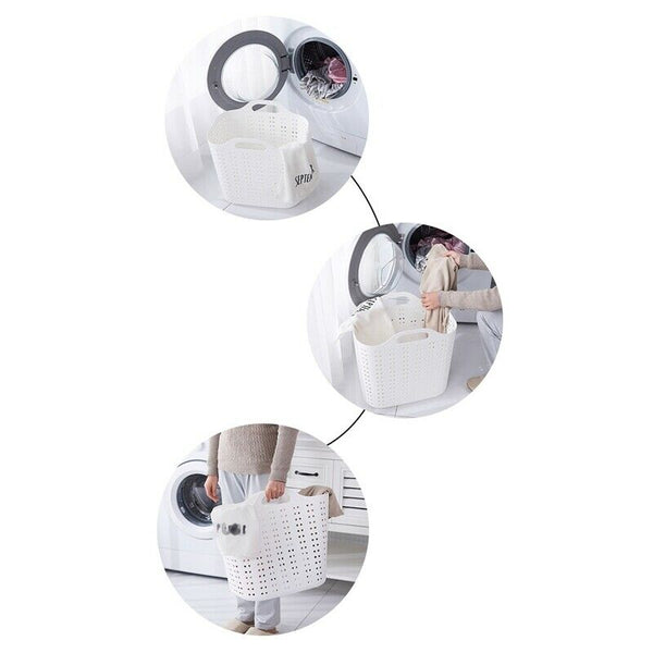 Plastic Portable Dirty Basket for Washing and Home Bathroom Sundries Childr J4A6