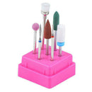 7pcs Manicure Ceramic Alloy Grinding Head Set for Nail Art Polish Pedicur OUK