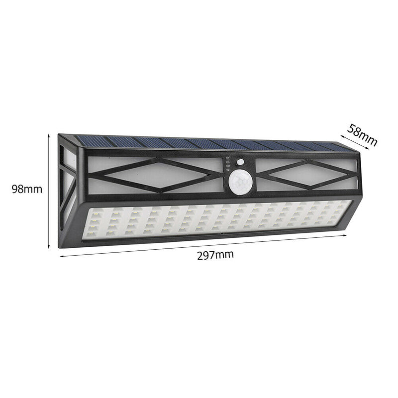 80 LED Solar Wall Light Outdoor Human Body Infrared Sensor Lamps Porch Garden