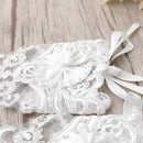 White Wedding Short Gloves Fingerless Bridal Gloves for Women Ivory Lace Gl