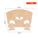 4pcs Maple Wood Violin Bridges for 1/4 Violin Musical Instrument Parts WON