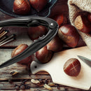 Stainless Steel Chestnut Opener Nuts Sheller Walnut Opening Tools (Black) A
