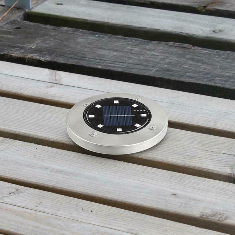 8LED Solar Underground Light Waterproof Color Changing Garden Buried Lamp