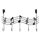 Creative Iron Musical Note Gate Hook Strong Wall Hanger Hook Free Nail (Bla