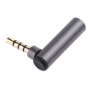3.5mm Male to Female 90 Degree Right Angled Adapter Microphone Plug (Grey)