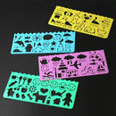 Kids Plastic Picture Drawing Template Stencils Ruler Painting DIY-Easter C4 H8Y4