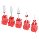 Set Of 10 Ceramic Drill Bits For Reshaping Acrylic UV Nails For