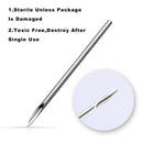 100x Stainless Body Piercing Needles 16G for Lip Nipple Nose Body Art Tool