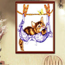 5D DIY Full Drill Diamond Painting Hanging Cat Cross Stitch Embroidery Kits