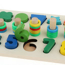Wooden Numbers Counting Stacking Learning Mathematical Toys for Kids